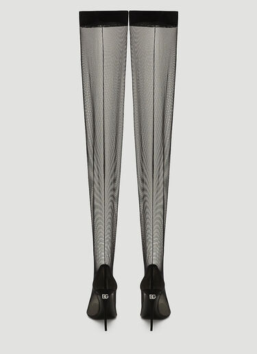 Dolce & Gabbana Kim 薄纱高筒靴 黑色 dol0252017