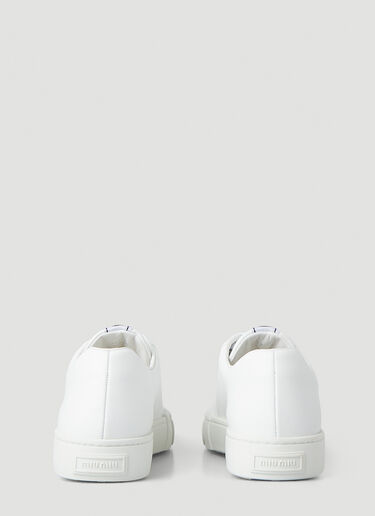 Miu Miu Embossed Bumper Sneakers White miu0248059