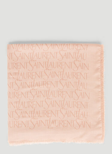 Grand Carre Logo Scarf Saint Laurent Grand Carre Logo Scarf Beige sla0252090