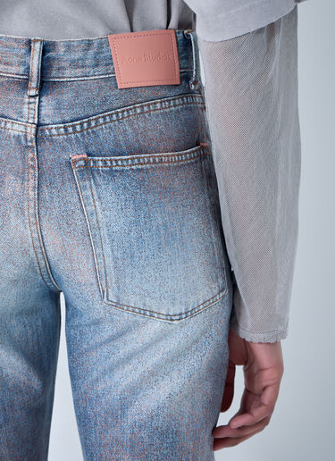 Acne Studios Fitted Glitter Jeans Blue acn0264019