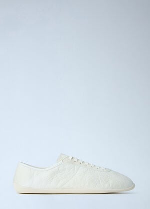 The Row Clement Crinkled-Leather Sneakers White row0165013