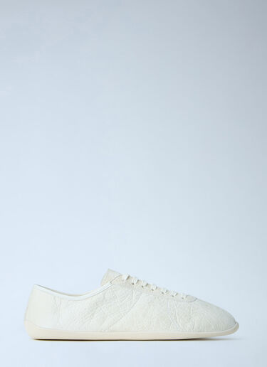 The Row Clement Crinkled-Leather Sneakers White row0165013
