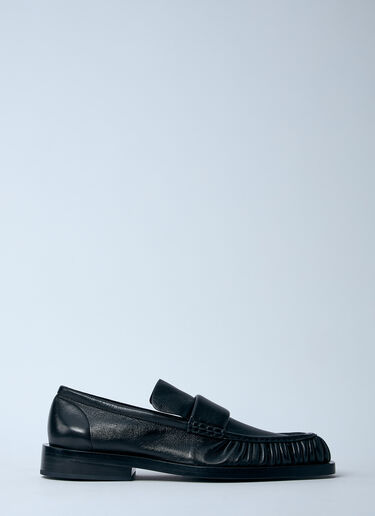 Jil Sander 주름진 가죽 로퍼 블랙 jil0161008