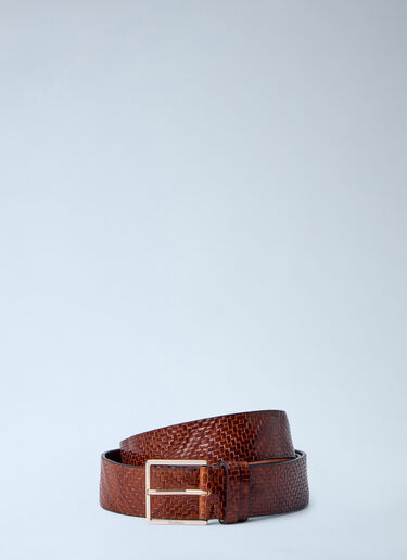Braided Leather Belt Max Mara Braided Leather Belt Brown max0264043