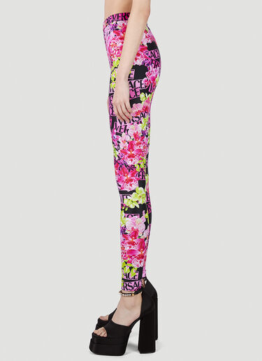 Logo Print Leggings Versace Logo Print Leggings Pink vrs0251001