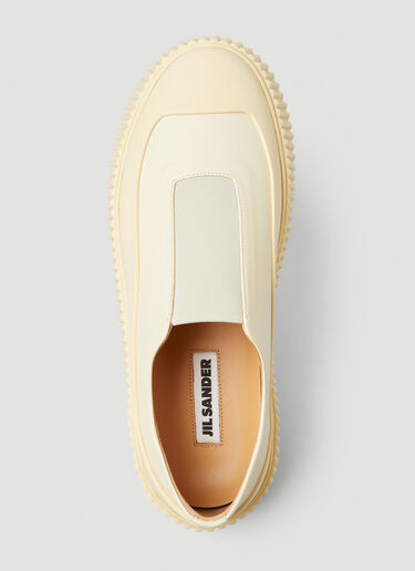 Jil Sander Vulcanised Slip On Sneakers Cream jil0249030