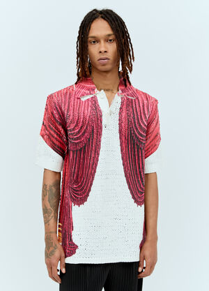 Comme des Garçons Homme Plus Printed Knit Shirt White hpl0156005