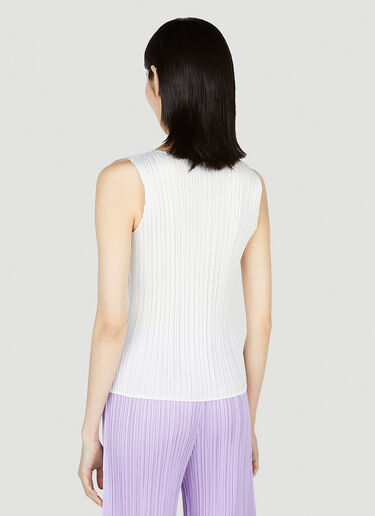 Pleats Please Issey Miyake Pleated Tank Top White plp0252012