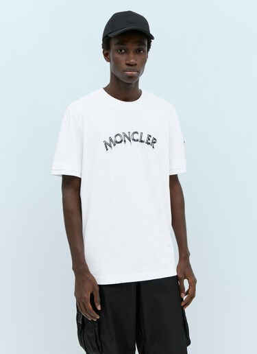 Moncler 徽标印花 T 恤 白色 mon0155028