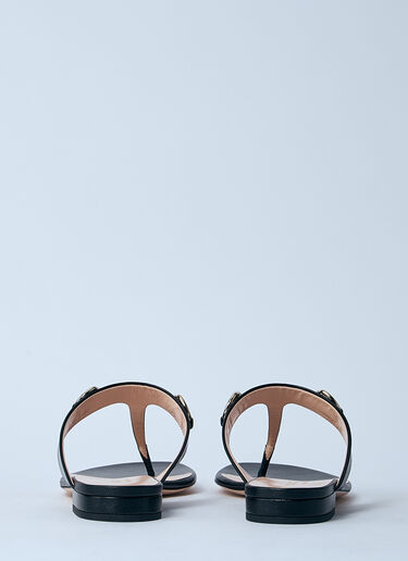 Gucci Horsebit Thong Sandals Black guc0259054