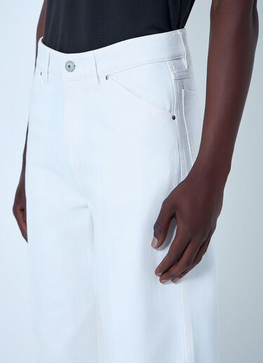 Wide-Leg Denim Trousers Lemaire Wide-Leg Denim Trousers White lem0164009