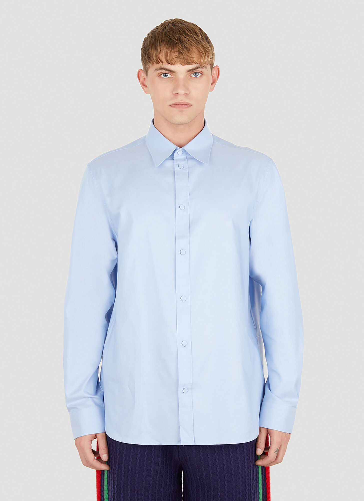 Gucci Boxy Shirt In Light Blue
