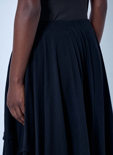 LN-CC® - Yohji Yamamoto: Draped Skirt A - Black Yohji Yamamoto Draped Skirt A Black yoy0263022