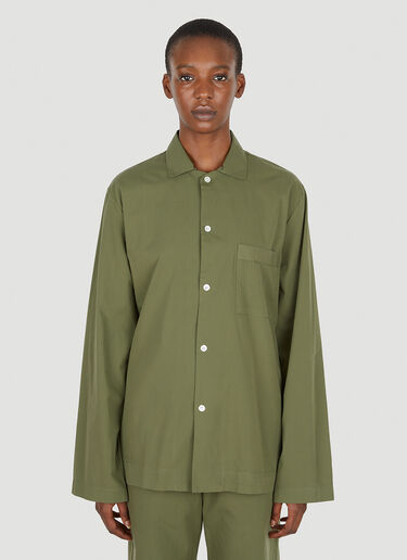 Tekla Classic Pyjama Shirt Green tek0350015