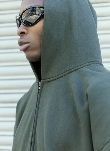 GREG ROSS Shoulder Pad Hooded Sweatshirt Green grr0157001