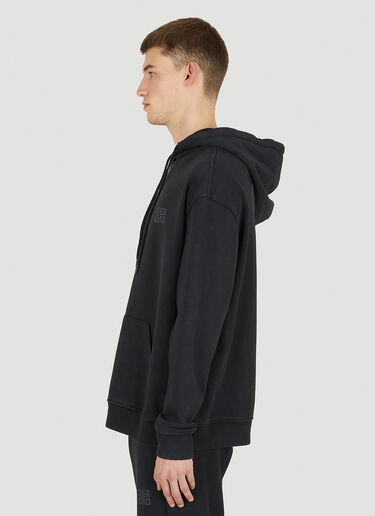 OVER OVER Logo Print Hooded Sweatshirt Black ovr0150012