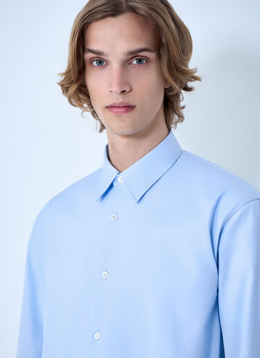Dries Van Noten Contrast Cotton Shirt Blue dvn0163007
