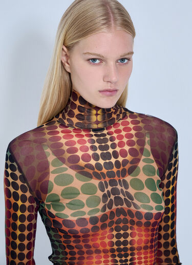 Jean Paul Gaultier Re-Edition The Brown Dots Mesh Top Brown jpg0264013