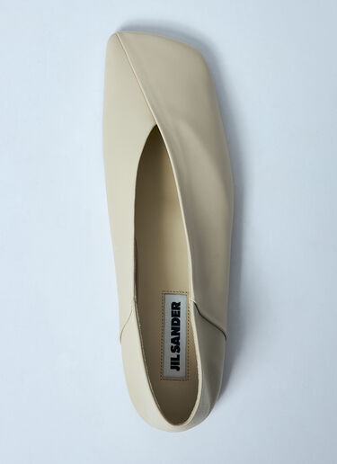 Jil Sander レザー製バレリーナフラット ベージュ jil0259019