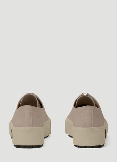 LN-CC® - OAMC: Logo Patch Lace Up Sneakers - Beige OAMC Logo Patch Lace Up Sneakers Beige oam0152014