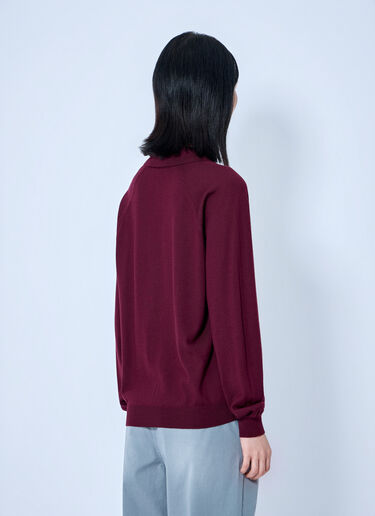 Miu Miu Knit Cardigan with Logo Bordeaux miu0265014