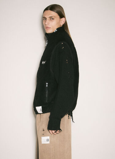 Maison Mihara Yasuhiro 와이드 백 보아 베스트 블랙 mmy0158007