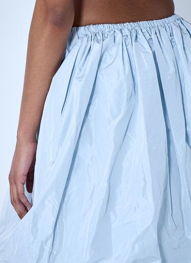 Prada Balloon Skirt in Structured Fabric Light Blue pra0264019