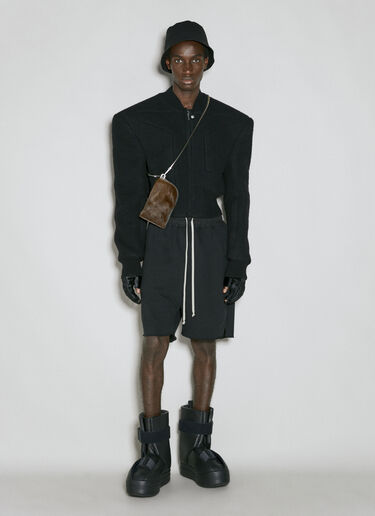 Rick Owens Fur Neck Wallet Brown ric0154013