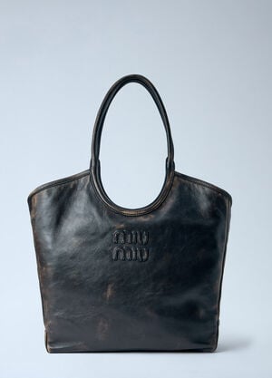 Miu Miu Ivy Leather Tote Bag Brown miu0264114