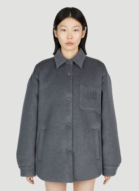 Miu Miu Padded Velour Jacket Black miu0254016