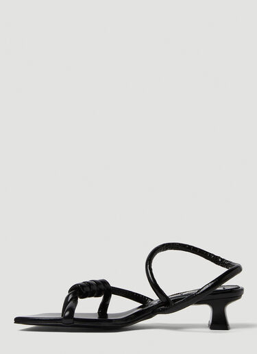 Noodle Knot Heeled Sandals Reike Nen Noodle Knot Heeled Sandals Black rkn0249001
