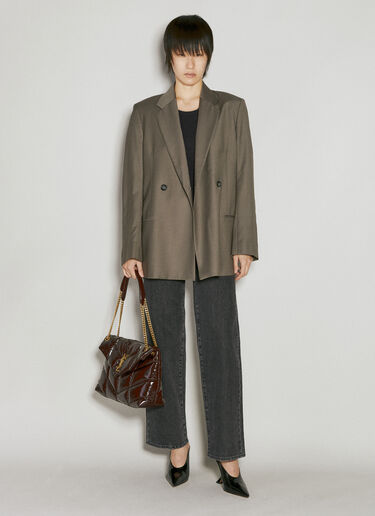 Saint Laurent 蓬松中号单肩包 棕色 sla0254089