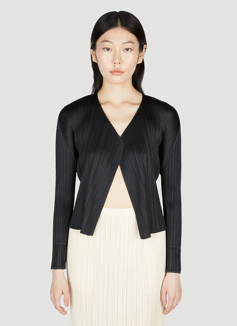 Pleats Please Issey Miyake Pleated Open Top Black plp0252016
