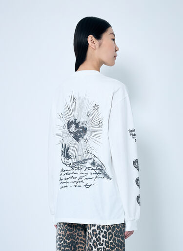 Heavy Long Sleeve T-Shirt GANNI Heavy Long Sleeve T-Shirt White gan0259042