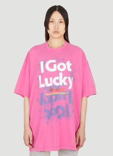 VETEMENTS I Got Lucky Tシャツ ピンク vet0250012