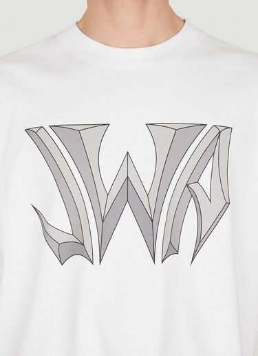 JW Anderson Gothic Logo T-Shirt White jwa0149007