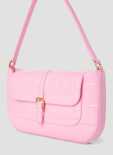 BY FAR Miranda Croc Shoulder Bag Pink byf0252007
