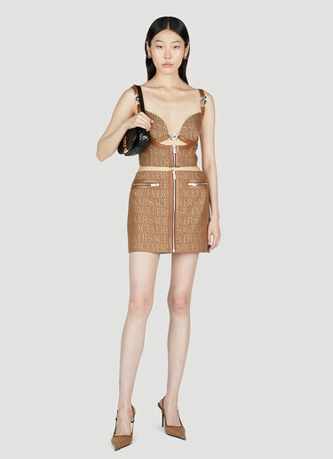 로고 미니스커트 Versace 로고 미니스커트 브라운 vrs0253005