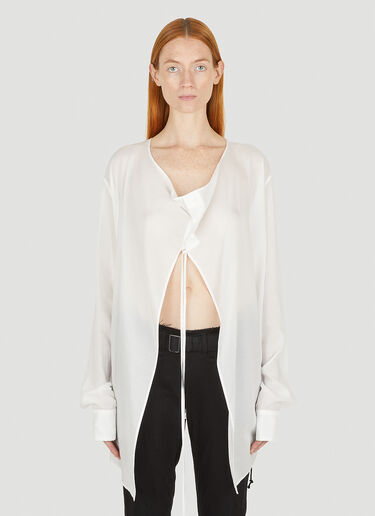 Yohji Yamamoto 正面开衩衬衫 白 yoy0250008