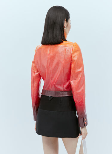 Courrèges 그라데이션 선셋 비닐 재킷 오렌지 cou0253002