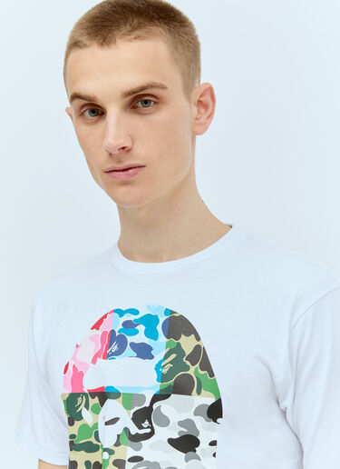 A BATHING APE® Camo Crazy Big Ape Head T-Shirt White aba0154002