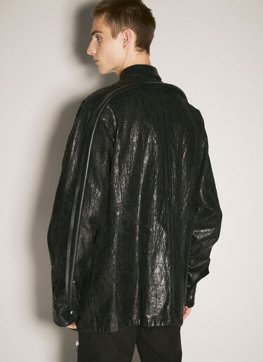 Rick Owens Distressed Denim Jacket Black ric0158002