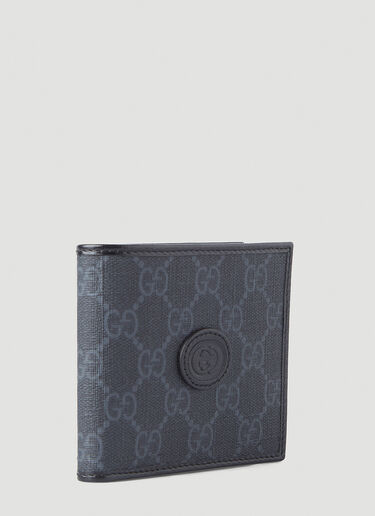 Gucci GG Logo Patch Supreme Wallet Black guc0147140