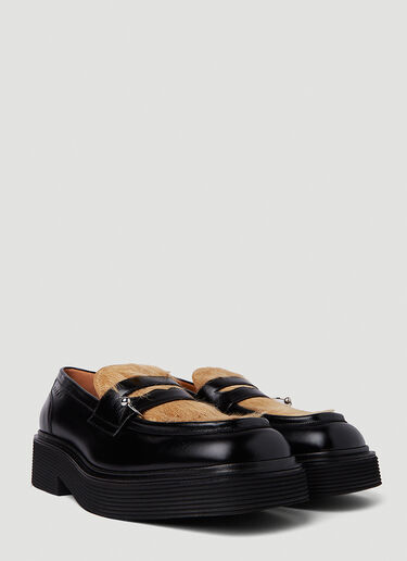 Marni Pierced Hair Loafers Black mni0151016