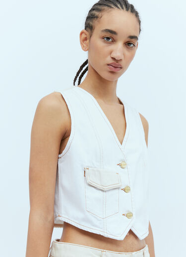 Denim Waistcoat GANNI Denim Waistcoat Beige gan0254009
