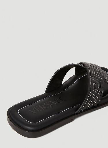 Crossover Greca Slides Versace Crossover Greca Slides Black ver0152021