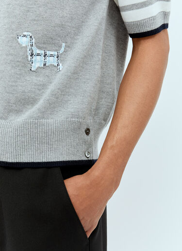 Thom Browne Hector Icon Polo Shirt Grey thb0155008