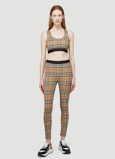 Burberry Logo Detail Vintage Check Leggings Beige bur0236010