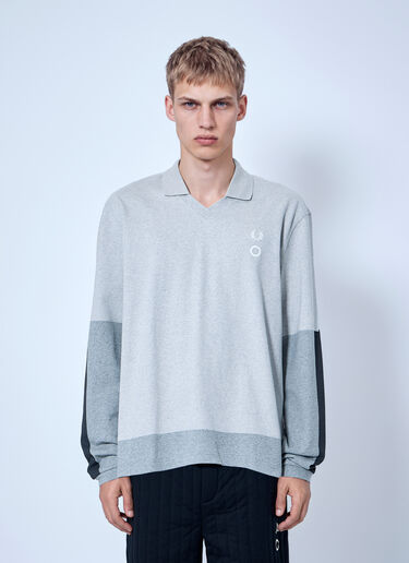 Fred Perry x Craig Green Long Sleeve Jersey Polo Shirt Grey fry0166008