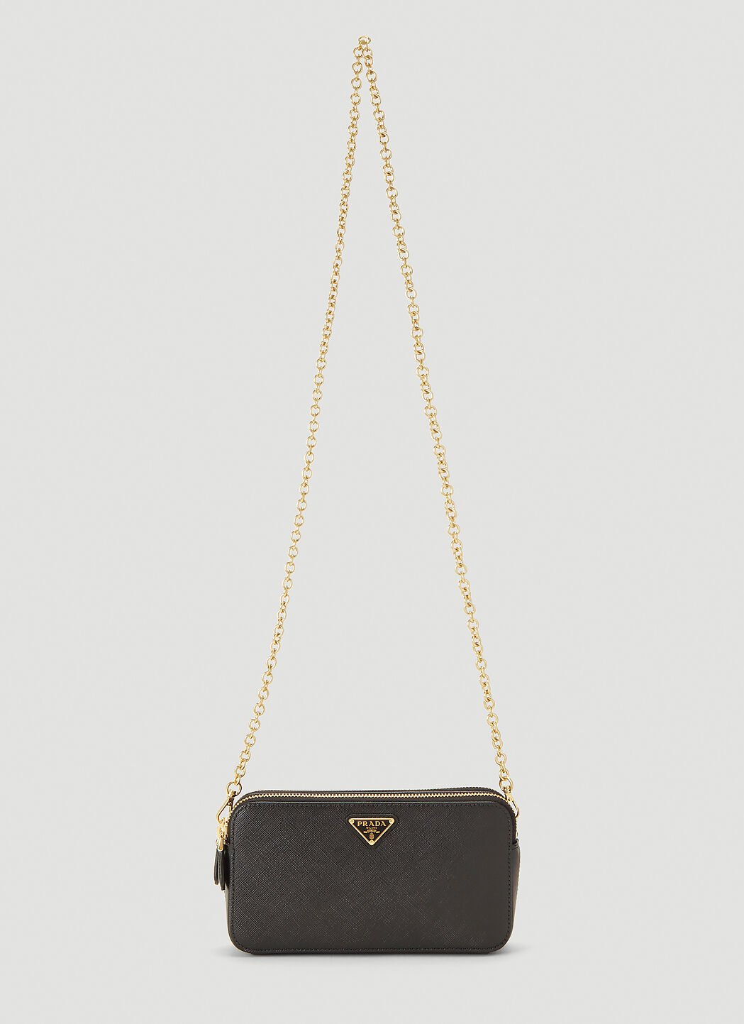 Prada double zip shoulder bag online